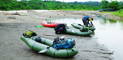 Packraft Setup in the Jungle