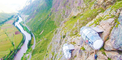 Via Ferrata Sleeping Bubbles